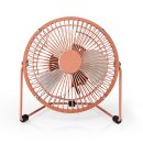 Mini-Ventilator aus Metall | 15 cm Durchmesser | USB-betrieben | Retro-Rosa