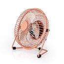 Mini-Ventilator aus Metall | 15 cm Durchmesser | USB-betrieben | Retro-Rosa