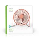 Mini-Ventilator aus Metall | 15 cm Durchmesser | USB-betrieben | Retro-Rosa