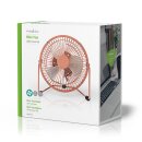 Mini-Ventilator aus Metall | 15 cm Durchmesser | USB-betrieben | Retro-Rosa