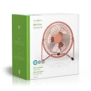 Mini-Ventilator aus Metall | 15 cm Durchmesser | USB-betrieben | Retro-Rosa