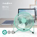 Mini-Ventilator aus Metall | 15 cm Durchmesser | USB-betrieben | Türkis