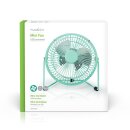 Mini-Ventilator aus Metall | 15 cm Durchmesser | USB-betrieben | Türkis