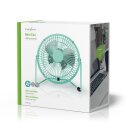 Mini-Ventilator aus Metall | 15 cm Durchmesser | USB-betrieben | Türkis