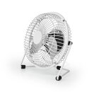 Mini-Ventilator aus Metall | 15 cm Durchmesser | USB-betrieben | Weiß