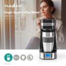 1-Tassen-Kaffeemaschine mit Timer Edelstahl silber +...