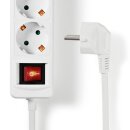 3-fach Steckdosenleiste + 2x USB Port 1,6m weiß...