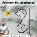 20 Stück S-Haken Fleischhaken Edelstahl...