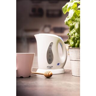Kleiner 0,6l Wasserkocher mit Wasserstandsanzeige wei Mini 0,6 Liter