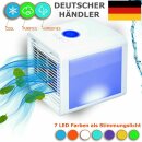 Mini USB Klimagerät Luftkühler Luft Reiniger Befeuchter mit 7 LED Stimmungslicht