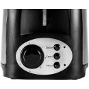 Toaster mit Brötchenaufsatz Edelstahl Schwarz Auftau und Aufback Funktion