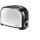 Toaster mit Brötchenaufsatz Edelstahl Schwarz Auftau und Aufback Funktion