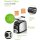 Toaster mit Brötchenaufsatz Edelstahl Schwarz Auftau und Aufback Funktion