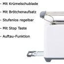 Kleiner 0,6l Wasserkocher + Toaster mit Brötchenaufsatz Set Frühstück