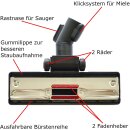 Bodendüse mit Rollen + Rohr + Fussel Düse + Möbelpinsel Ersatzteile Set kompatibel mit Miele