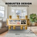 Premium 6-fach Sat Splitter Antennen Verteiler Kabelfernsehen DVBC 3D 4K HD