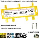 4K 6fach Antennenverteiler 3D / HD IEC Verteiler TV 6-fach Sat Splitter DVBT2