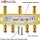 Antennenverteiler 6-fach gold Koax Sat Splitter TV Kabelfernsehen Coax Verteiler