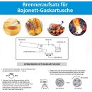 Aufsatz Brenner Gasbrenner Bunsenbrenner für 227g...
