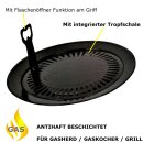 XXL Gaskocher Set mit Flambier brenner + Grill Platte + 4 Gas Kartuschen