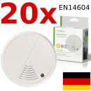 20 Stück Rauchmelder Decke Feuermelder Feuer Rauch Alarm Sirene EN14604