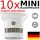 10 Stück Profi Rauchmelder 10 Jahres Batterie Mini ohne Schrauben Set