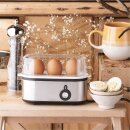 Design Eierkocher für 3 Eier Kocher mit Messbecher Mini Edelstahl silber klein