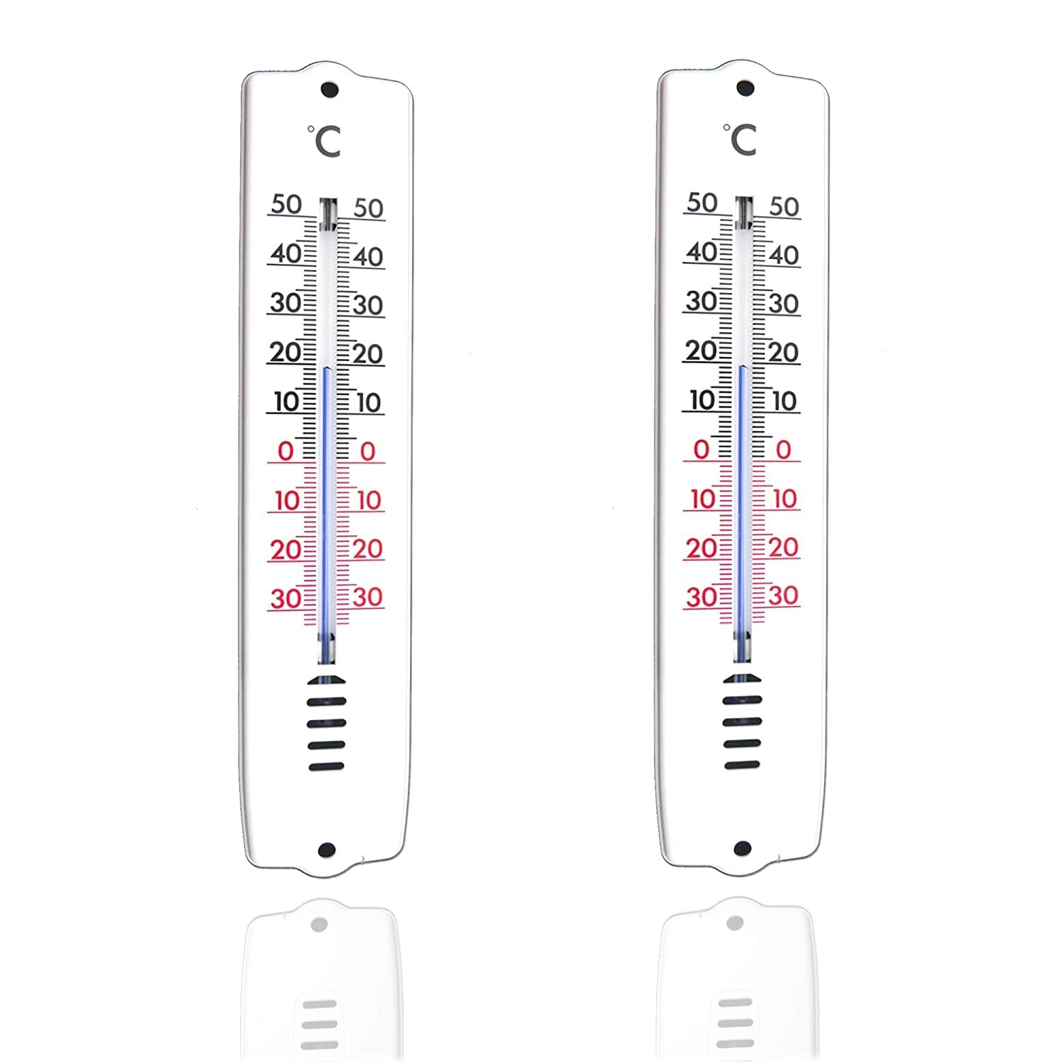 2 Stück Wandthermometer Innen Außen Thermometer Garten Gartenthermome