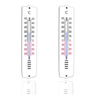 2 Stück Wandthermometer Innen Außen Thermometer Garten Gartenthermometer