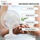 Mini Grow Ventilator mit Clip Klemme + Standfuß Clipventilator für Grow Zelt Homebox Growbox Growschrank