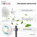 Mini Grow Ventilator mit Clip Klemme + Standfuß Clipventilator für Grow Zelt Homebox Growbox Growschrank