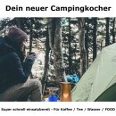 Gaskocher Campingkocher 1-flammig + 8X Kartusche Butan Set