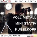 Profi Mini Kamerastativ I Stahl I Kleines Tisch Kamera Stativ Universal Kameras Actioncam