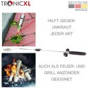 Profi Abflammer + Hand Lötbrenner + 4x Gas Unkrautvernichter Grill Anzünder Abflammgerät