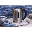 Edelstahl Wasserkocher beleuchtet mit Temperatur Einstellung einstellbar + Toaster weiß