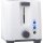 Edelstahl Wasserkocher beleuchtet mit Temperatur Einstellung einstellbar + Toaster weiß