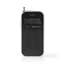 FM-Radio | tragbare Ausführung | AM / FM | Batteriebetrieben | Analog | 1.5 W | Scharz-weiß Monitor | Kopfhörerausgang | Schwarz/Aluminium