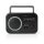 UKW FM AM Radio Tischradio mobil tragbar analog Retro Vintage Design schwarz