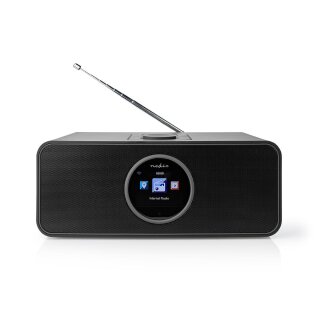 Internetradio | Tisch Ausführumg | Bluetooth® / Wi-Fi | FM / Internet | 2.4 " | Farbbildschirm | 42 W | ferngesteuert | App gesteuert | Kopfhörerausgang | Wecker | Sleep Timer | Schwarz