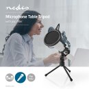 Profi Mikrofon Tisch Stativ mit Pop-Filter Halterung...