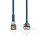 1m USB-C Winkelstecker 180° Winkel Gaming Ladekabel Kabel Smartphone Gamer Nylon geflochten