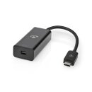 USB-Adapter | USB 3.2 Gen 1 | USB-Typ-C ™ Stecker | Mini DisplayPort | 0.20 m | rund | Vernickelt | PVC | Schwarz | Plastikbeutel