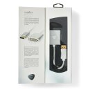 Displayport-Kabel | DisplayPort Stecker | DVI-D 24+1-Pin Buchse | 1080p | Vergoldet | 0.20 m | Rund | Geflochten | Silber | Verpackung mit Sichtfenster