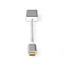 USB-Adapter | USB 3.2 Gen 1 | USB-C™ Stecker | DisplayPort Buchse | 0.20 m | rund | Vergoldet | Geflochten / Nylon | Silber | Verpackung mit Sichtfenster