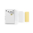 Drahtlose Türklingel Set Wireless Doorbell Funk Funkklingel Taster weiß