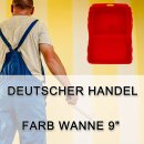 Farbroller + Lackwanne Farbwanne und Pinsel Set Maler + Ersatz Roller Farbwalze 230 mm