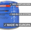 Metall Gaskocher Campingkocher + 2 x Kartusche Kartuschen Kocher Gas