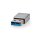 USB-Adapter | USB 3.2 Gen 1 | USB-A Stecker | USB-C Buchse Kupplung Metall 5 Gbps
