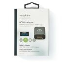 HDMI™ -Adapter | HDMI™ Mini Stecker / HDMI™ Stecker | HDMI™ Ausgang / HDMI™ Buchse | Vergoldet | Gerade | Aluminium | Gunmetal | 1 Stück | Verpackung mit Sichtfenster