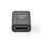 HDMI™ -Adapter | HDMI™ Mini Stecker / HDMI™ Stecker | HDMI™ Ausgang / HDMI™ Buchse | Vergoldet | Gerade | Aluminium | Gunmetal | 1 Stück | Verpackung mit Sichtfenster